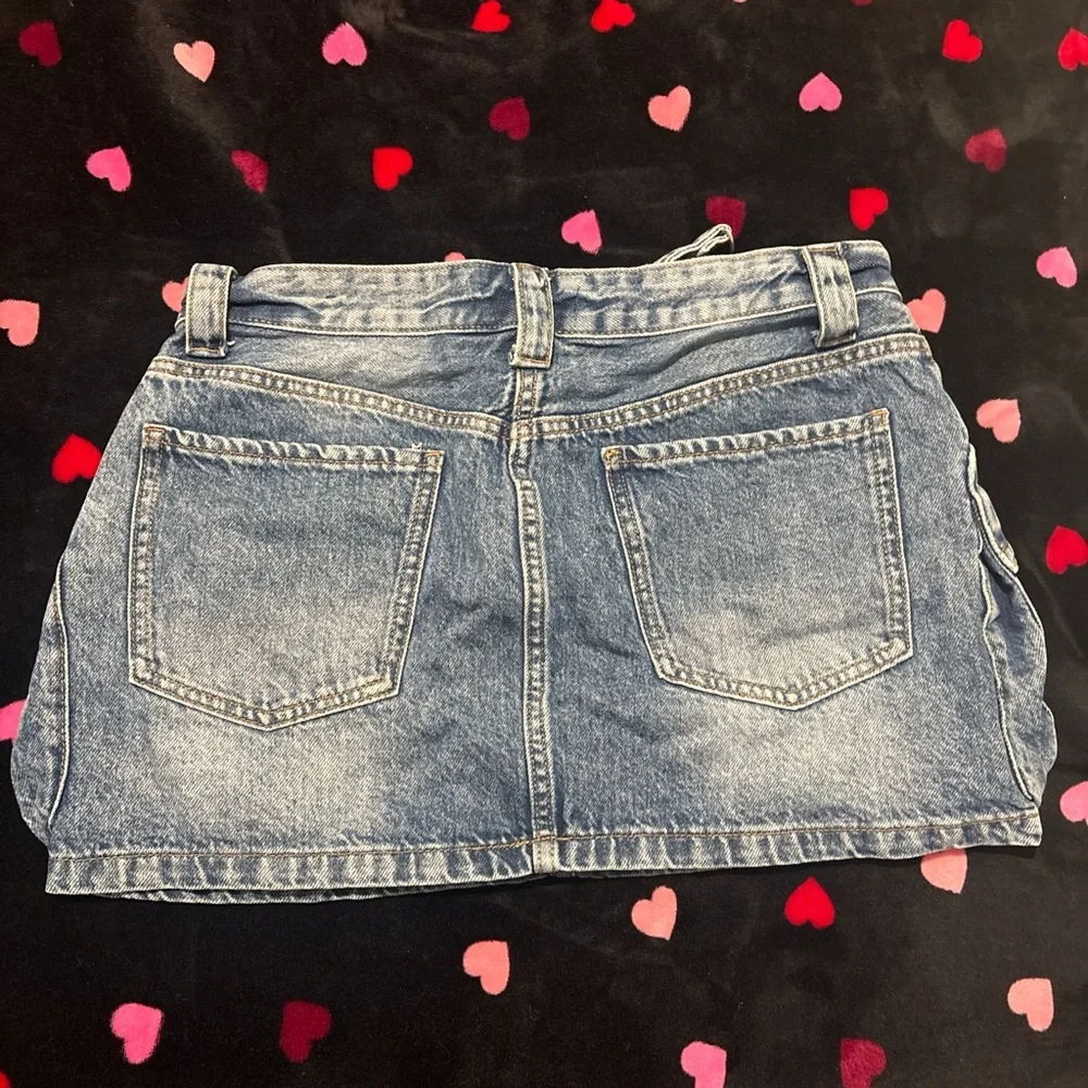 Bershka Blue Denim Skirt - Picture 2 of 3